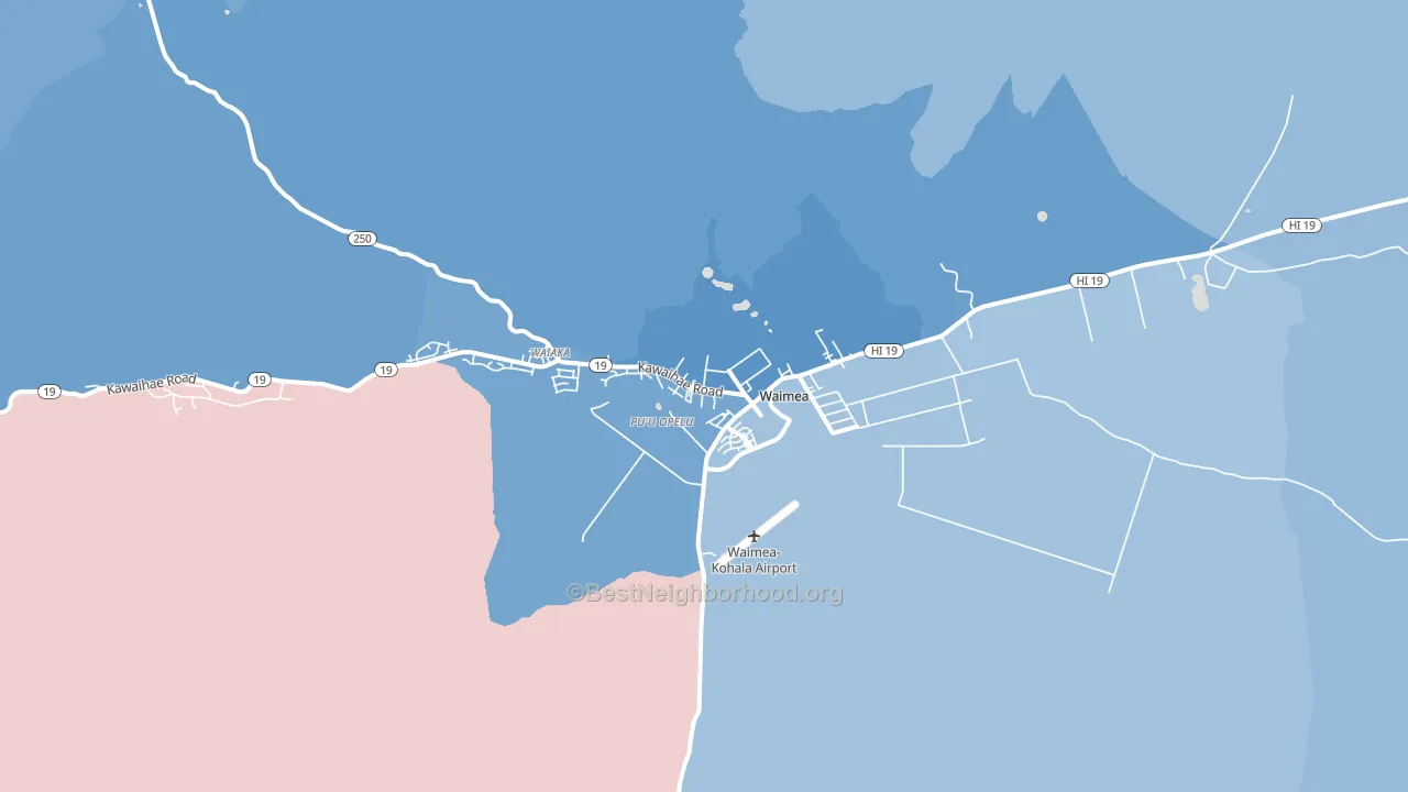 Kuhio Village, HI block-group political-lean map