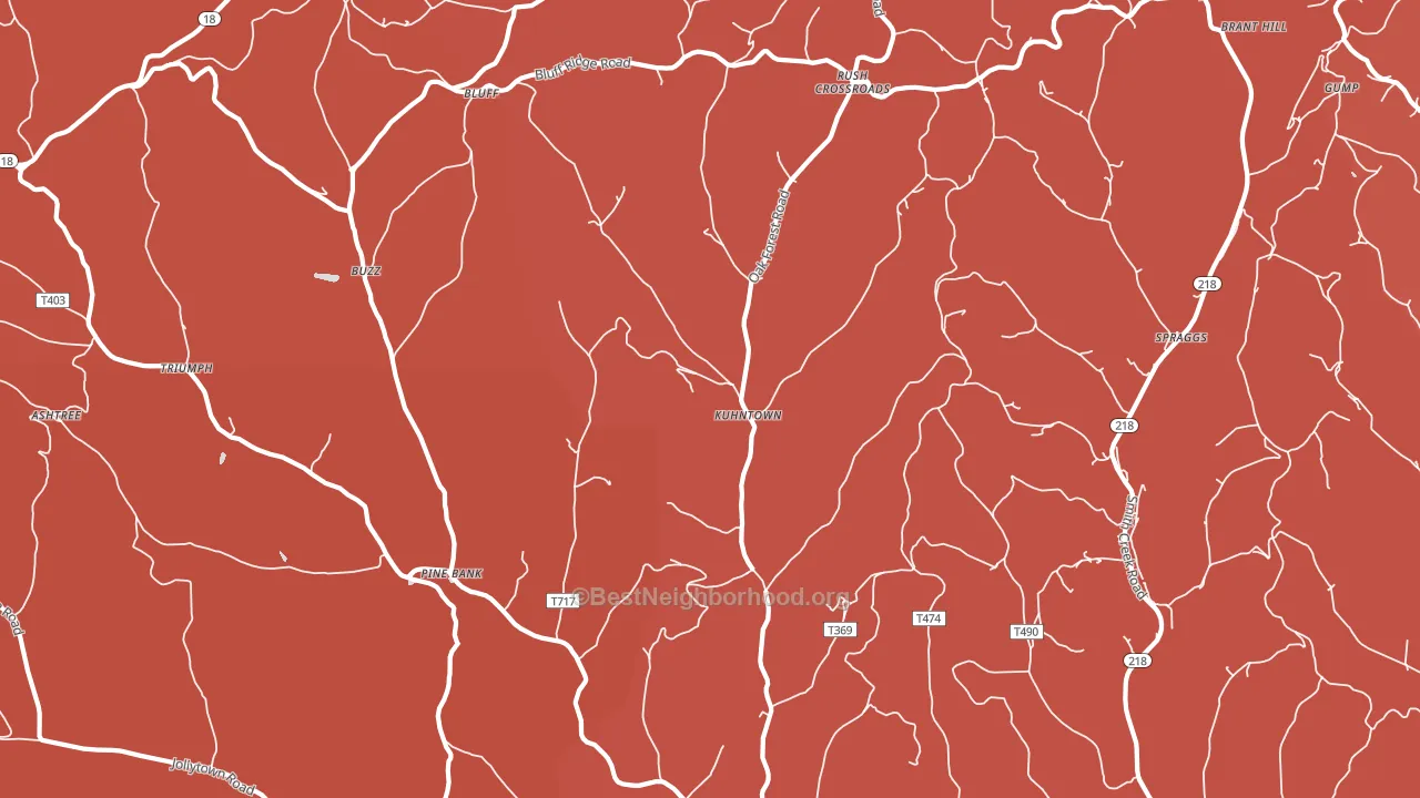 Kuhntown, PA block-group political-lean map