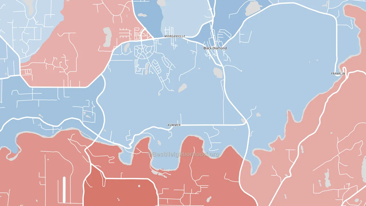 Kummer, WA block-group political-lean map
