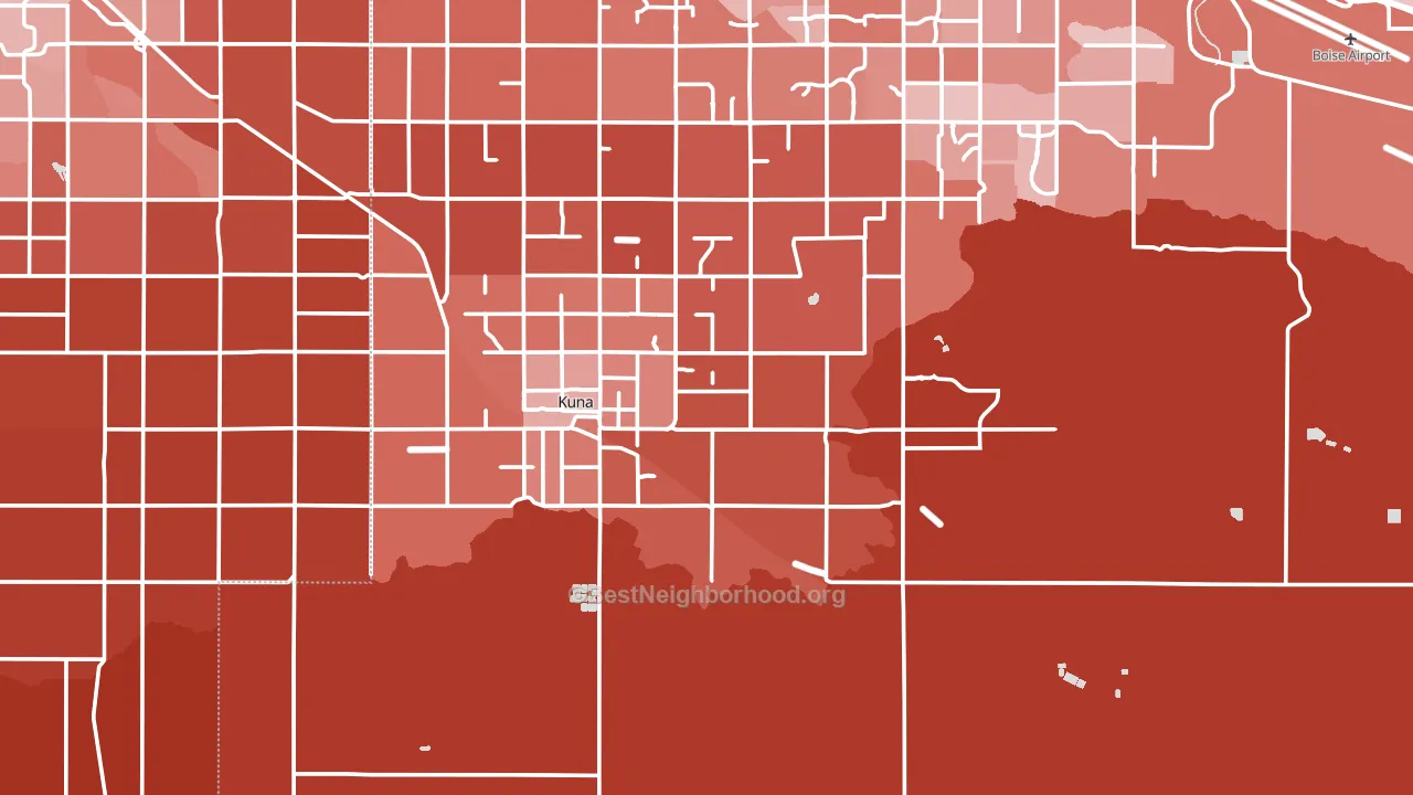 Kuna, ID block-group political-lean map