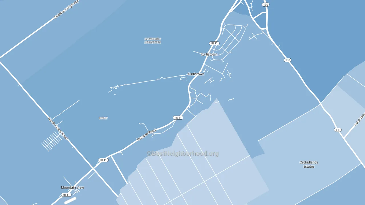 Kurtistown, HI block-group political-lean map