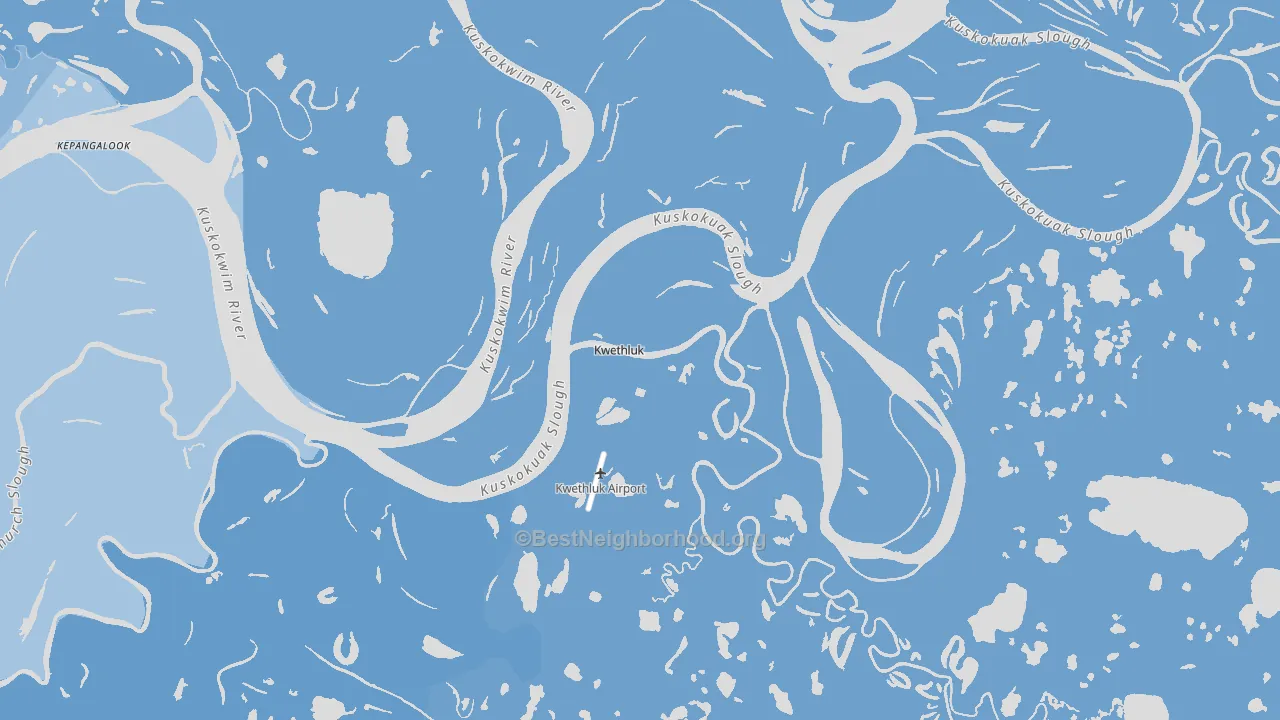 Kwethluk, AK block-group political-lean map