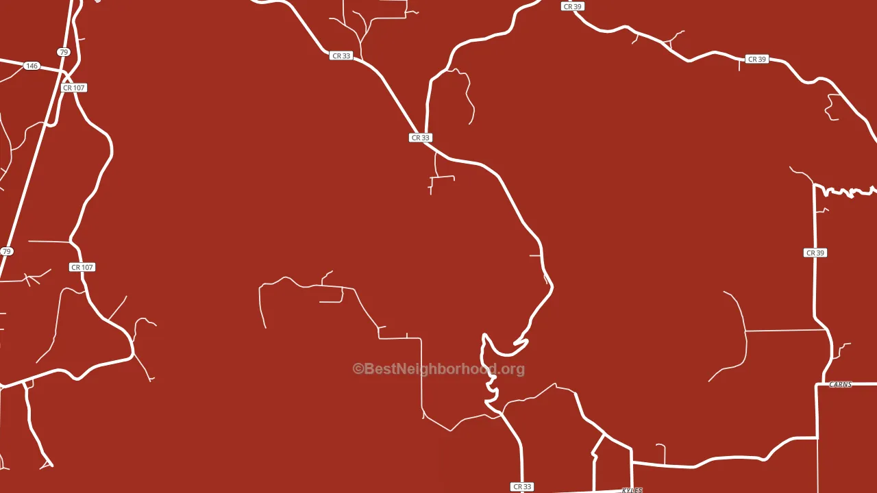 Kyles, AL block-group political-lean map