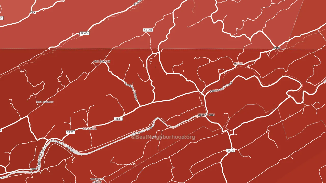 Kyles Ford, TN block-group political-lean map