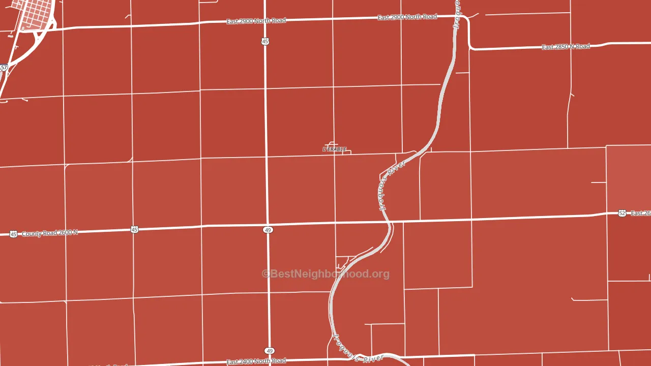 L'Erable, IL block-group political-lean map