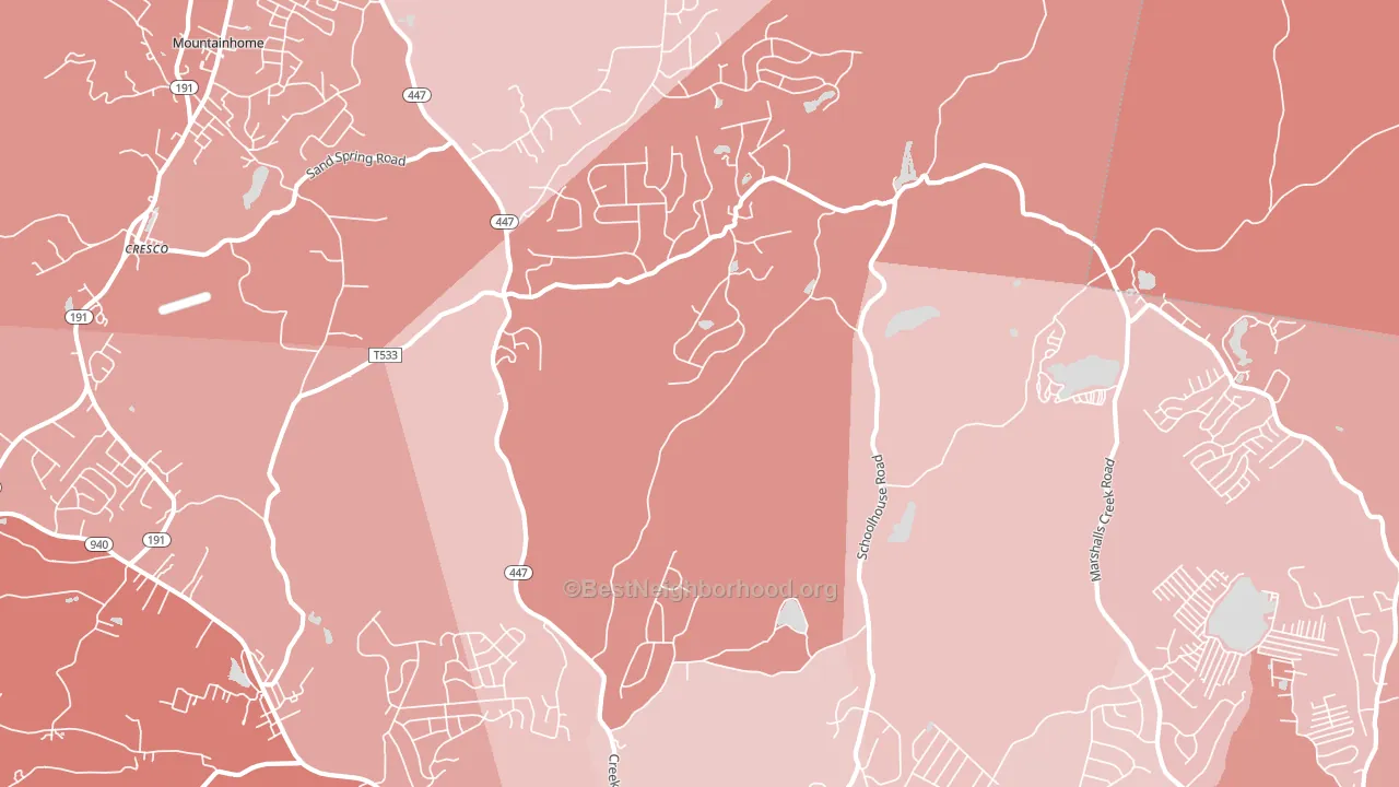La Anna, PA block-group political-lean map