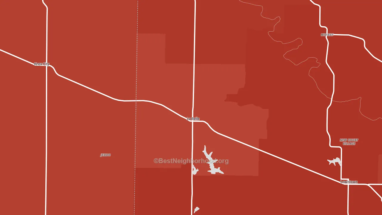 La Belle, MO block-group political-lean map