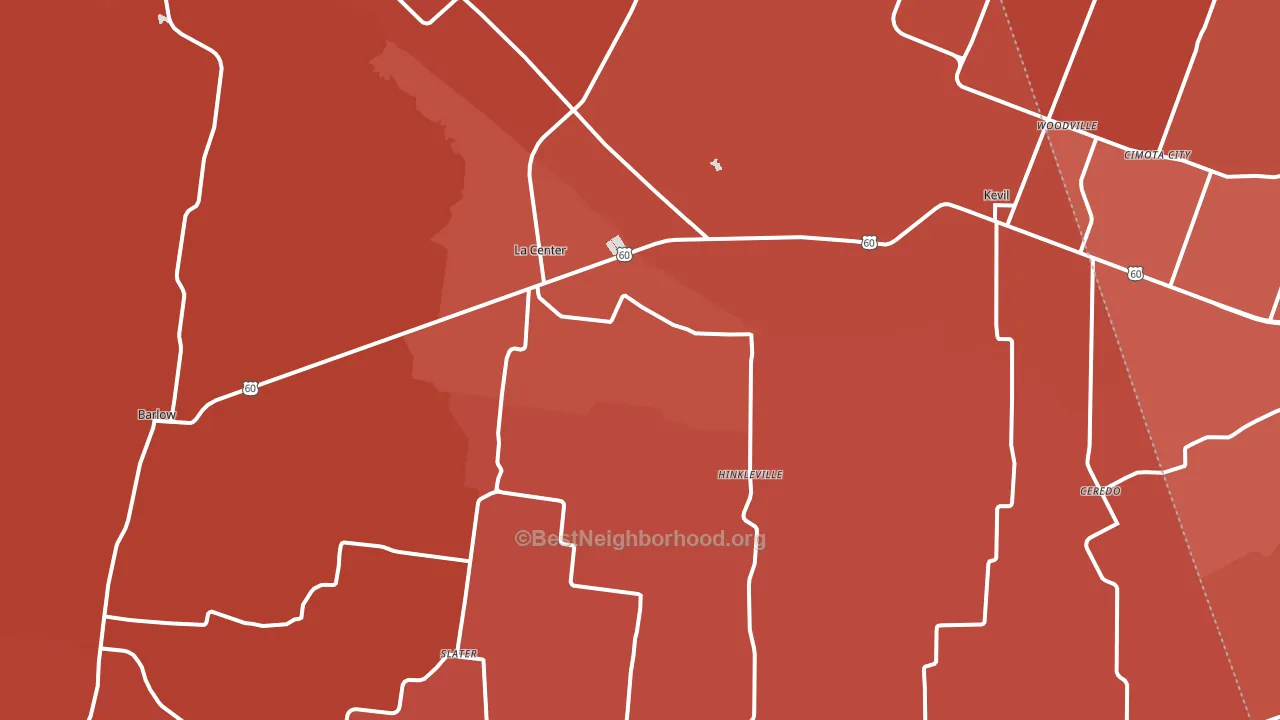 La Center, KY block-group political-lean map