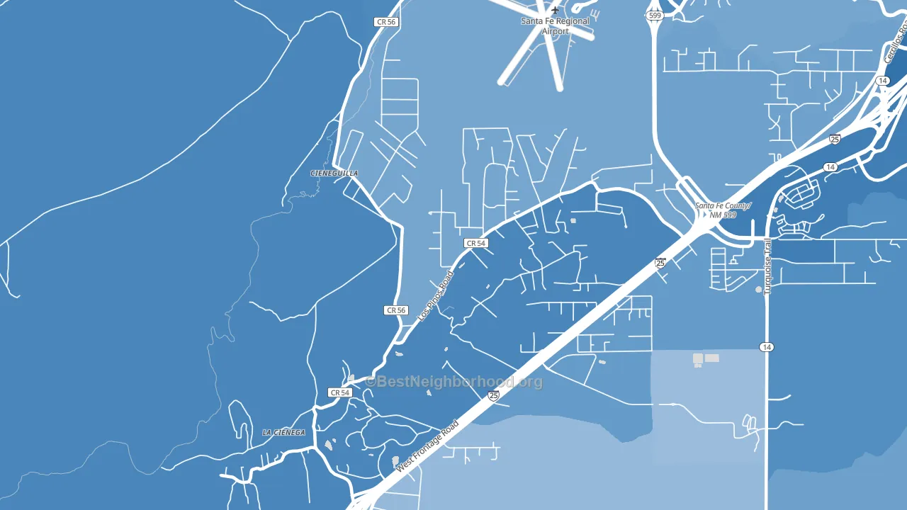La Cienega, NM block-group political-lean map