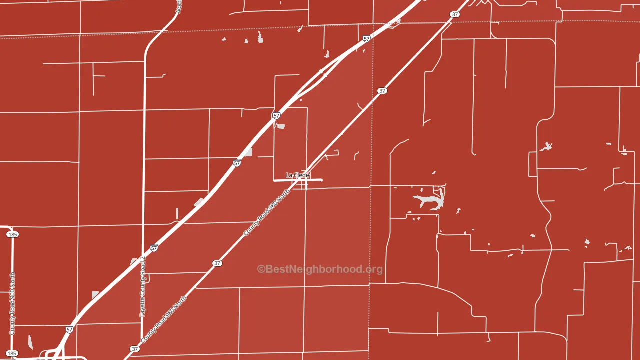La Clede, IL block-group political-lean map