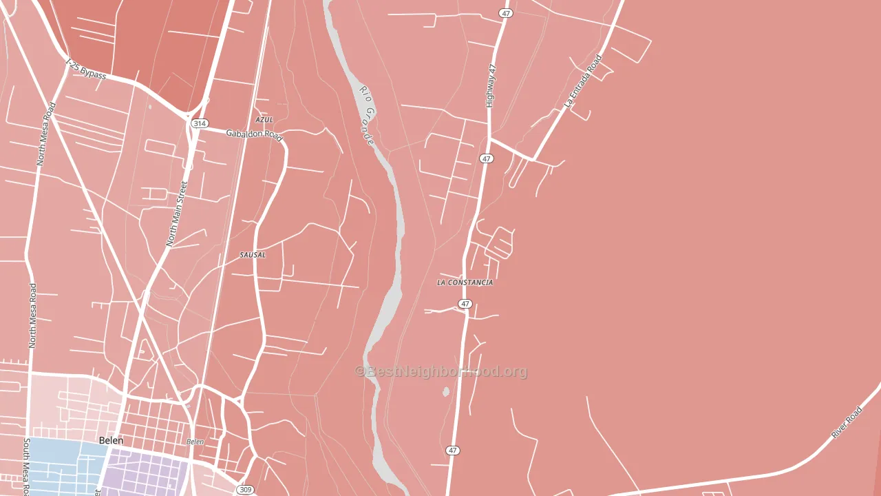 La Constancia, NM block-group political-lean map