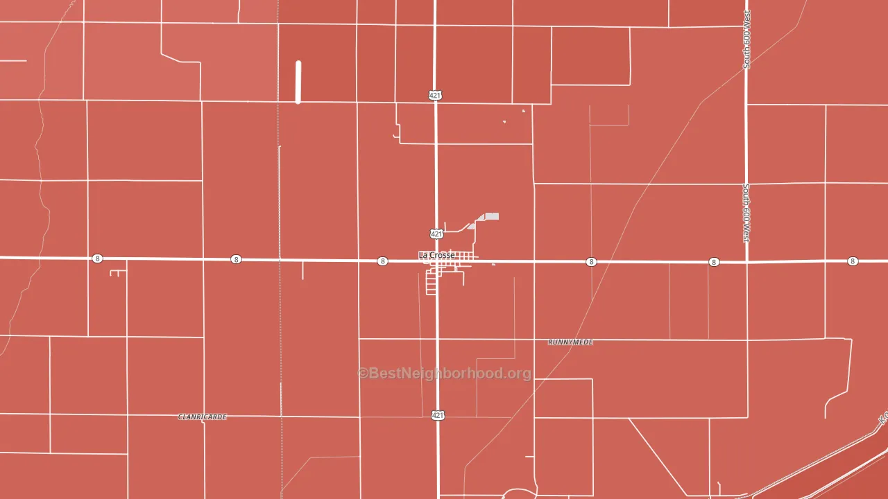 La Crosse, IN block-group political-lean map