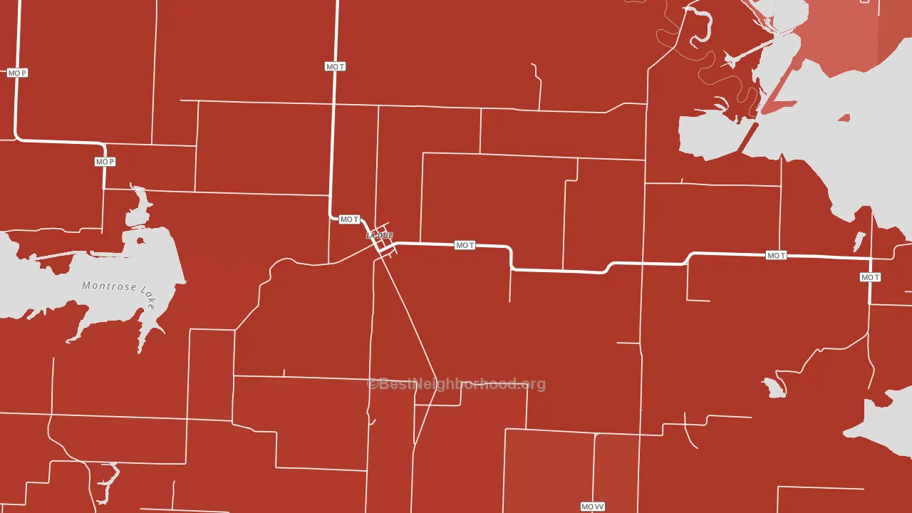 La Due, MO block-group political-lean map