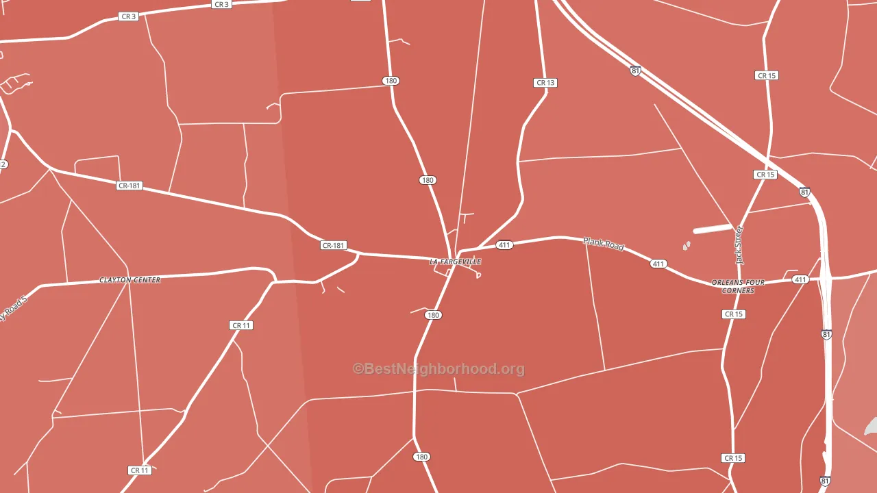 La Fargeville, NY block-group political-lean map