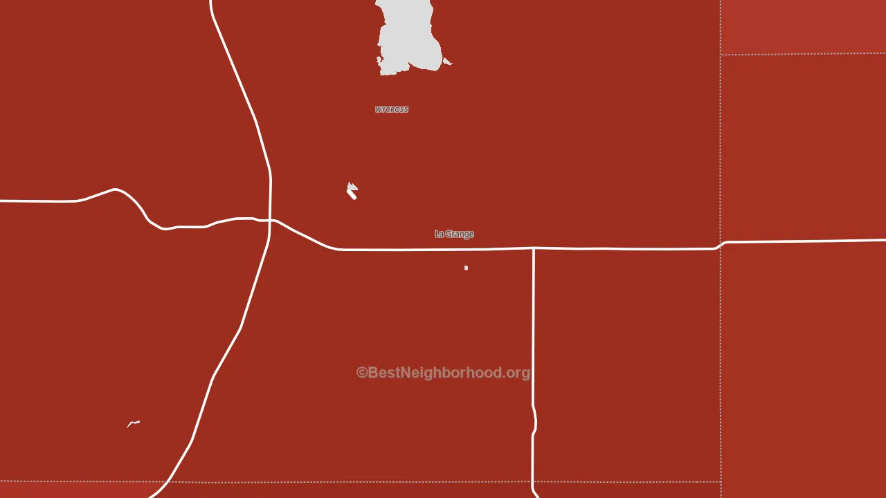 La Grange, WY block-group political-lean map