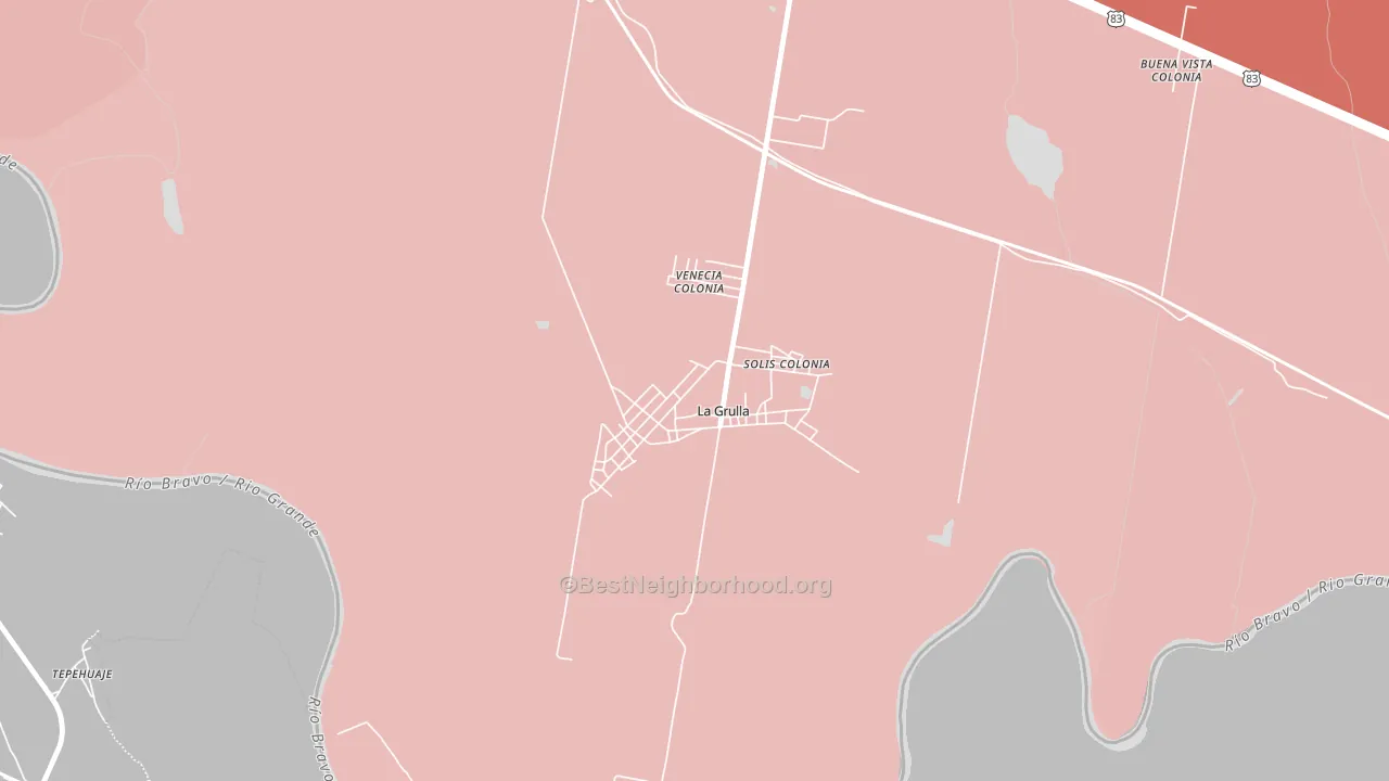 La Grulla, TX block-group political-lean map
