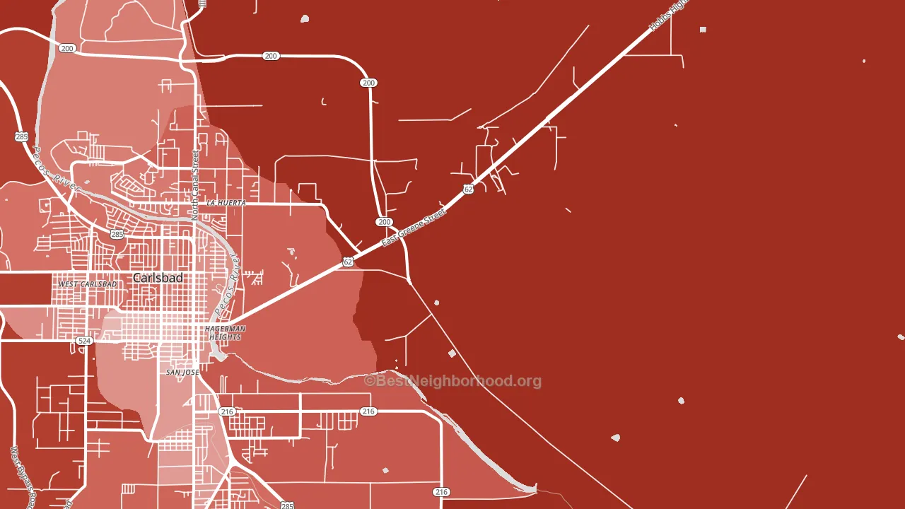 La Huerta, NM block-group political-lean map