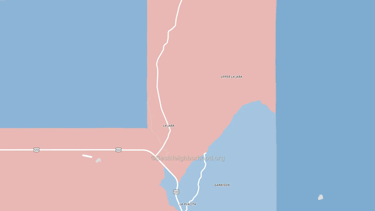 La Jara, NM block-group political-lean map