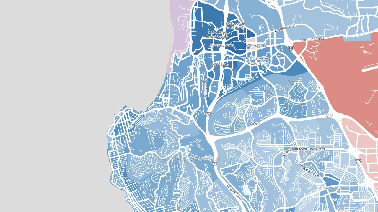 La Jolla, CA block-group political-lean map