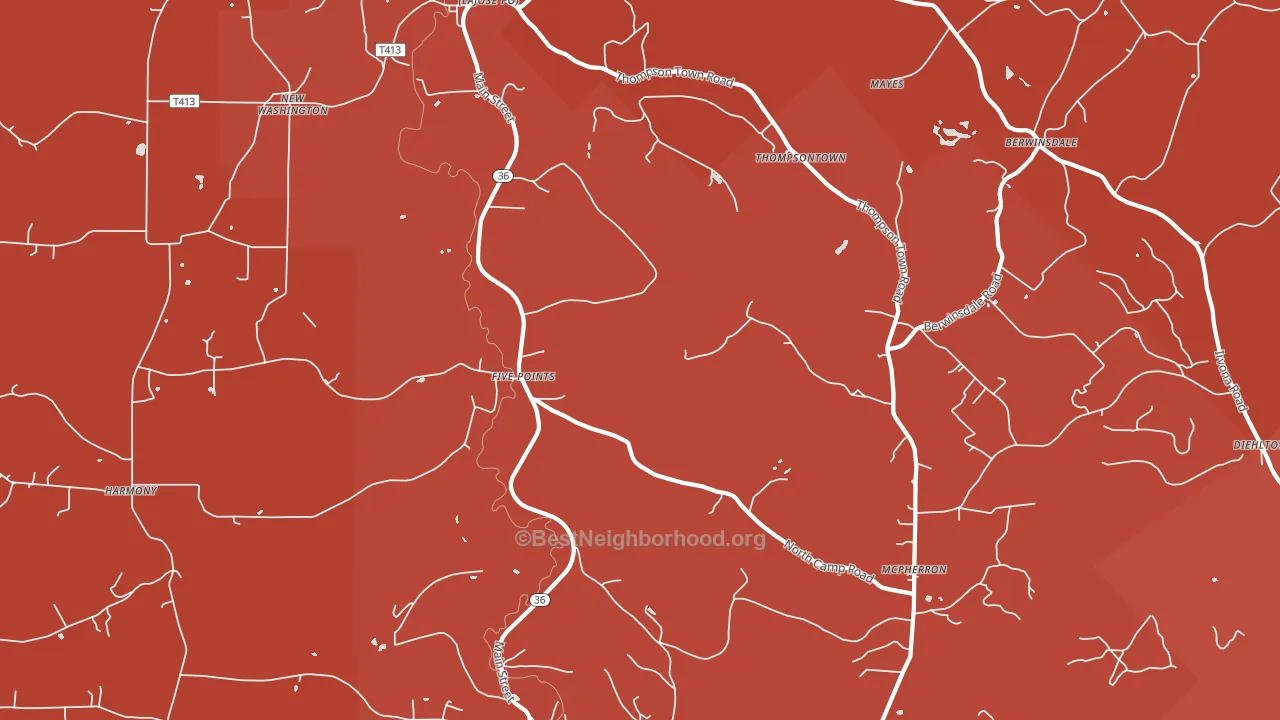 La Jose, PA block-group political-lean map