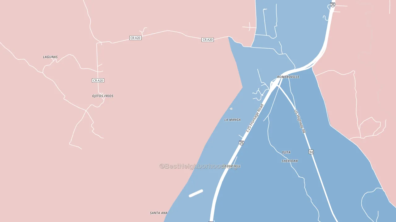 La Manga, NM block-group political-lean map
