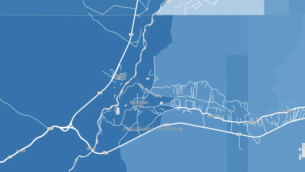 La Mesilla, NM block-group political-lean map