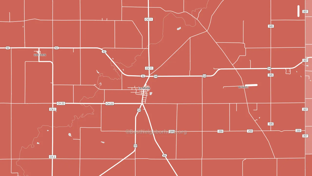 La Moille, IL block-group political-lean map