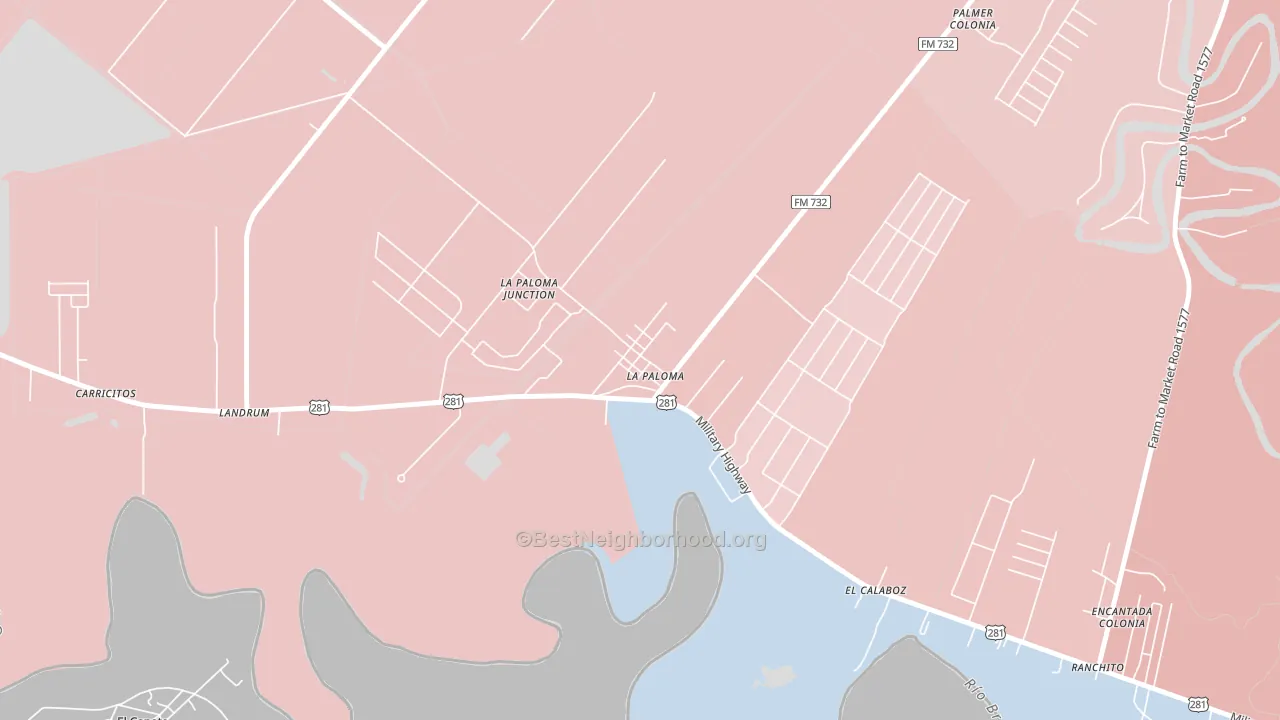 La Paloma, TX block-group political-lean map