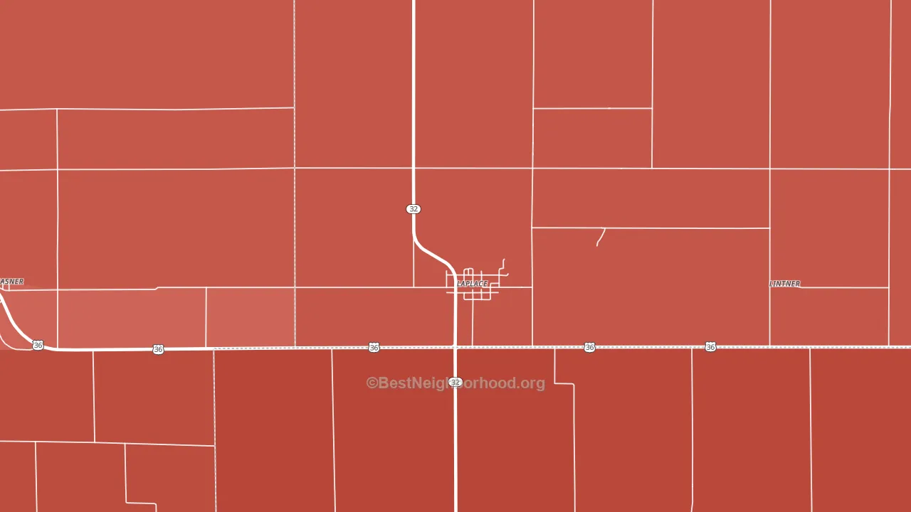 La Place, IL block-group political-lean map