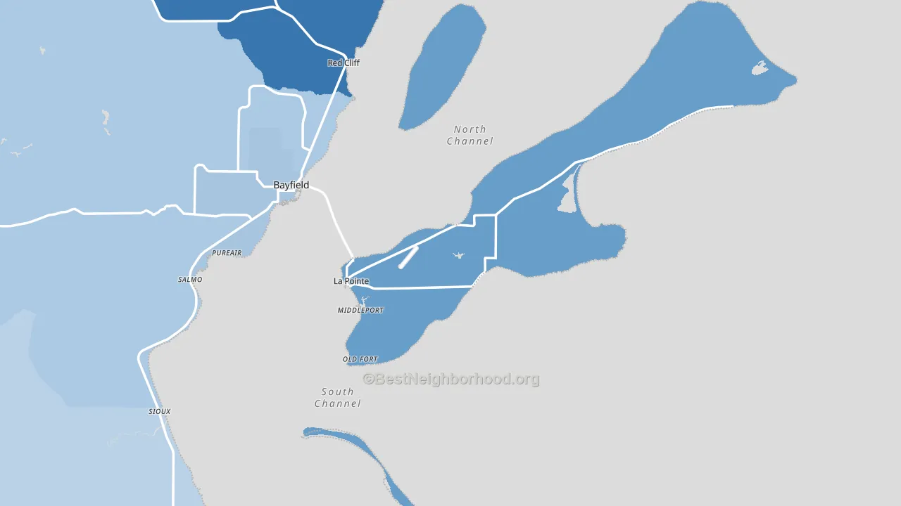 La Pointe, WI block-group political-lean map