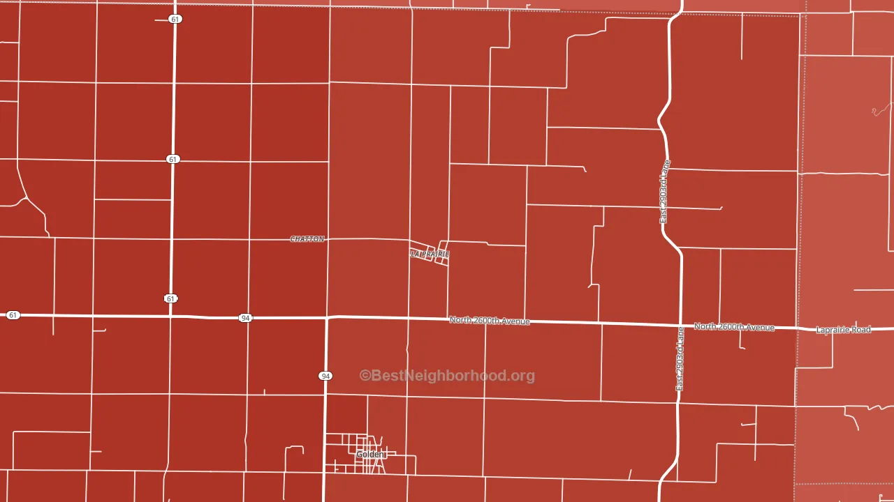 La Prairie, IL block-group political-lean map