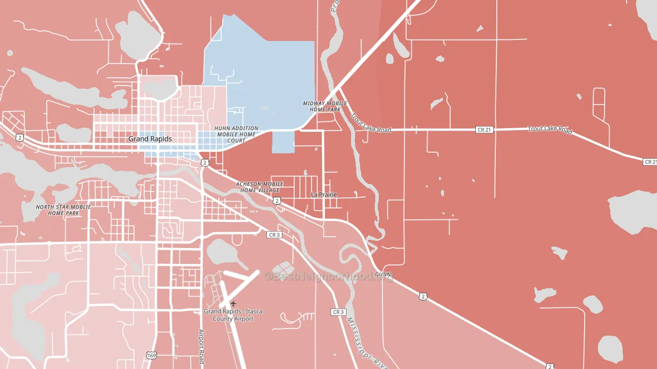 La Prairie, MN block-group political-lean map