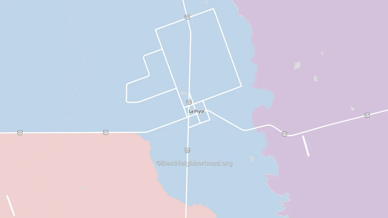La Pryor, TX block-group political-lean map