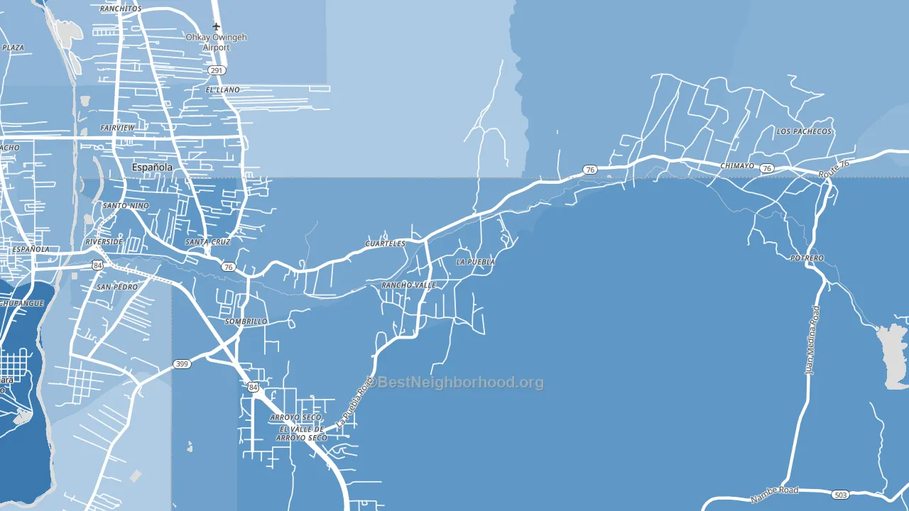 La Puebla, NM block-group political-lean map