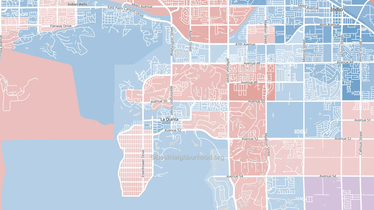 La Quinta, CA block-group political-lean map