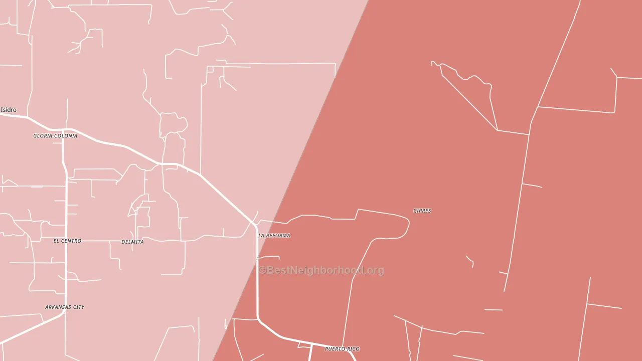 La Reforma, TX block-group political-lean map