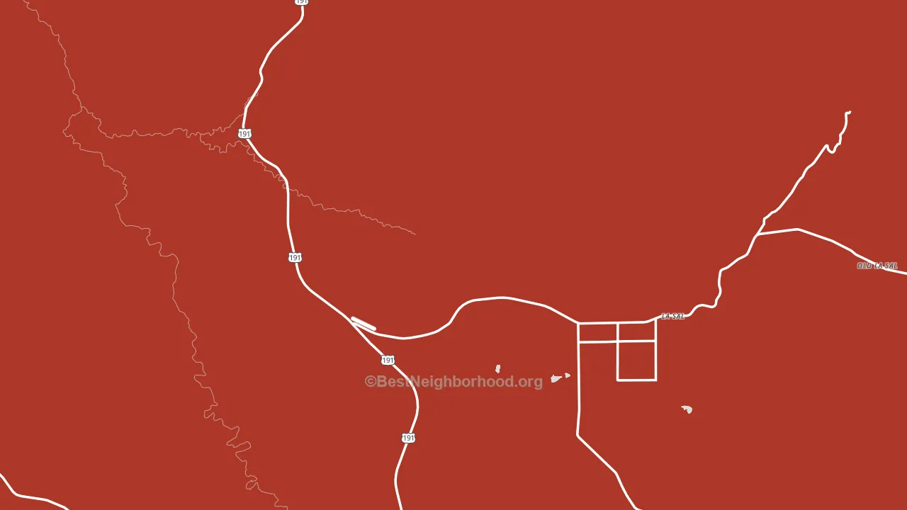 La Sal, UT block-group political-lean map