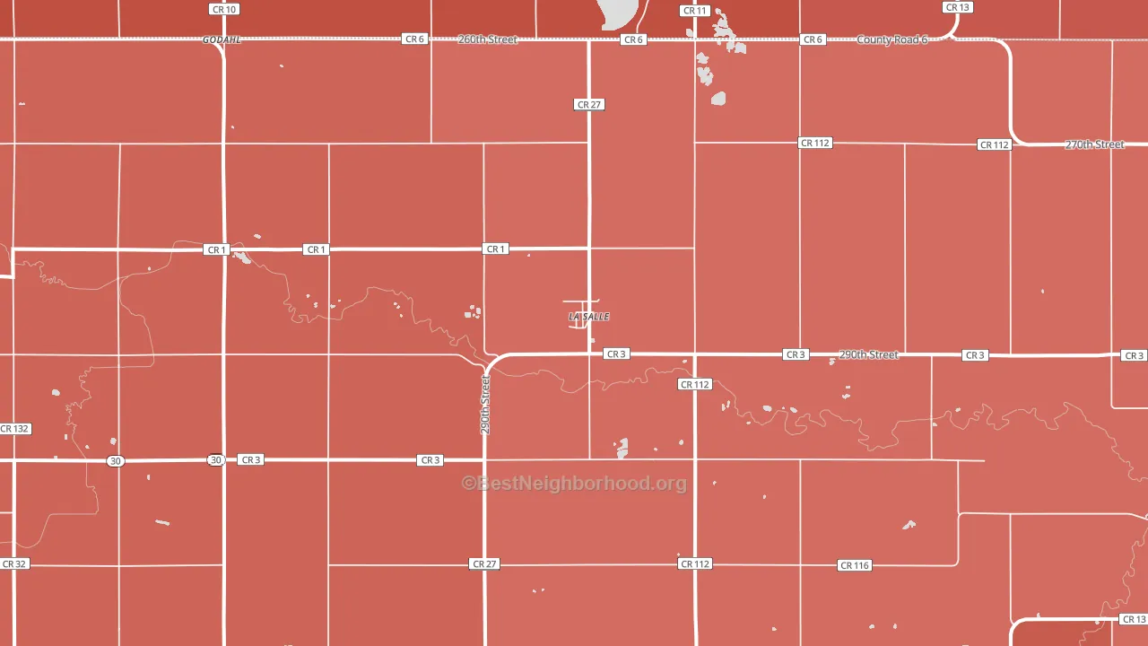 La Salle, MN block-group political-lean map