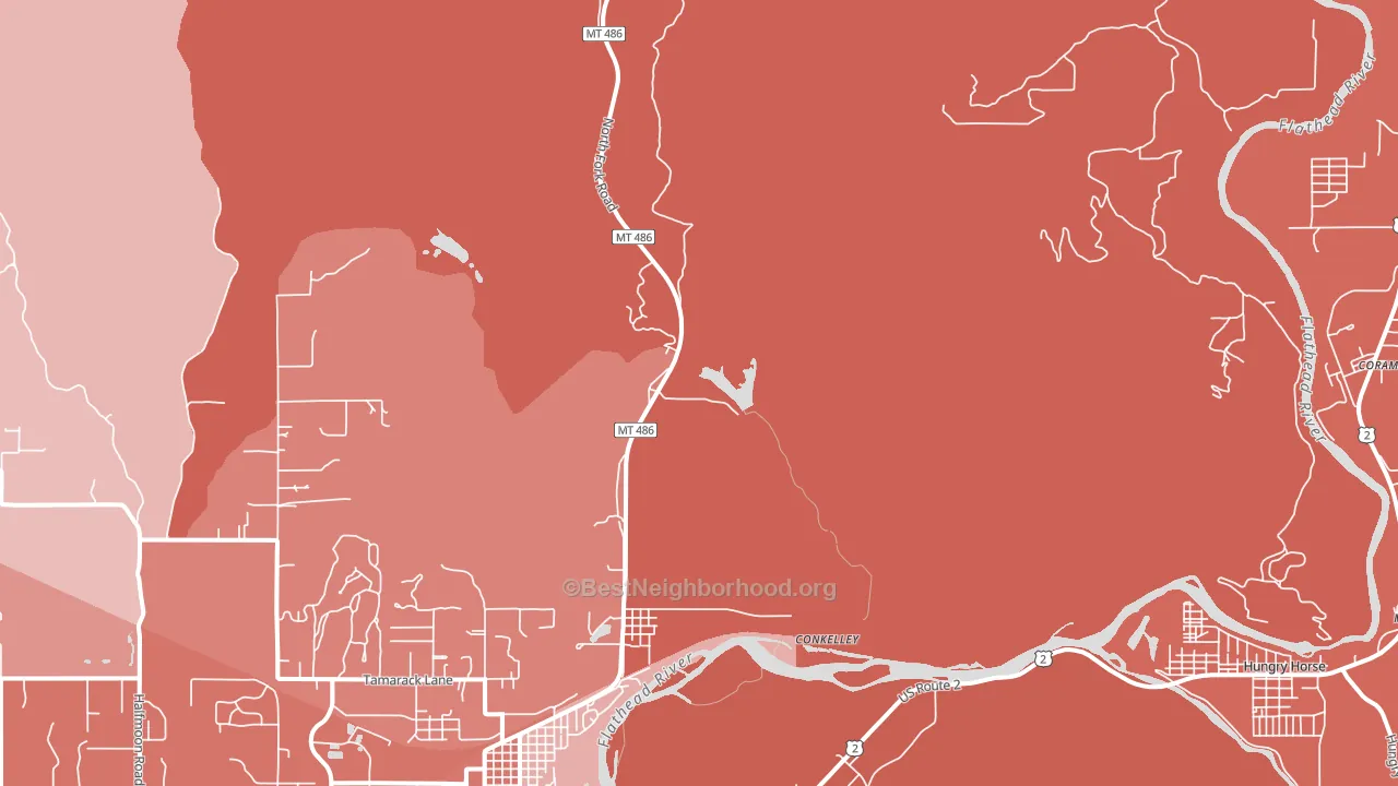 La Salle, MT block-group political-lean map