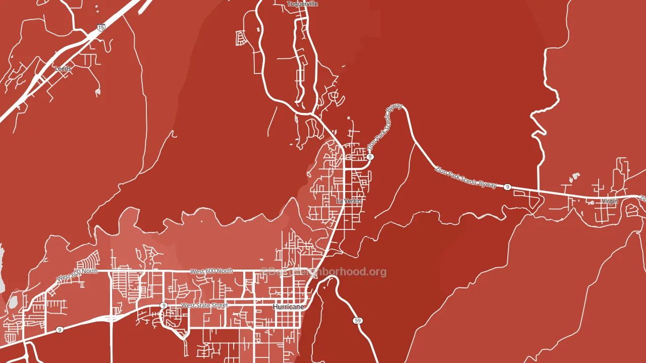 La Verkin, UT block-group political-lean map