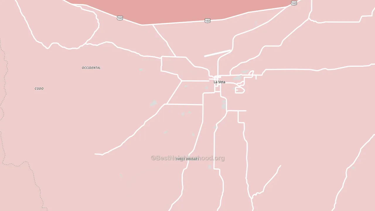 La Veta, CO block-group political-lean map