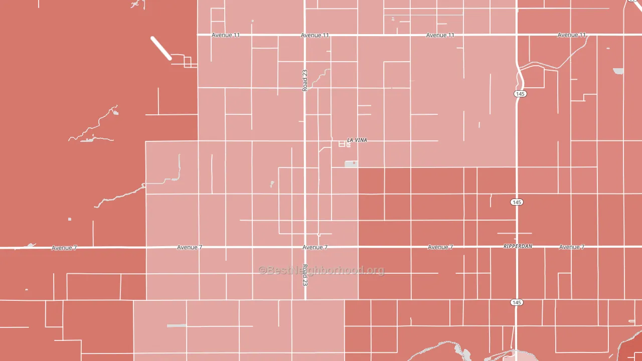 La Vina, CA block-group political-lean map