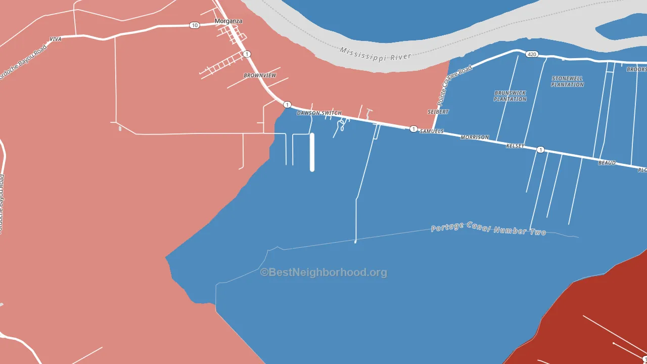 Labarre, LA block-group political-lean map