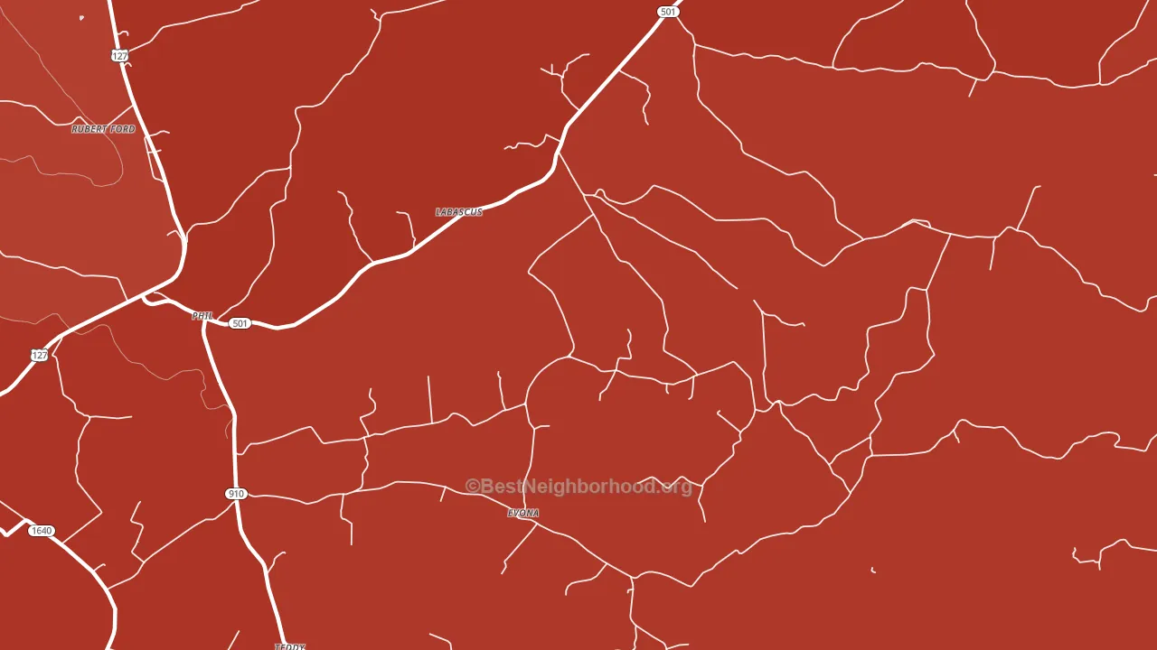 Labascus, KY block-group political-lean map