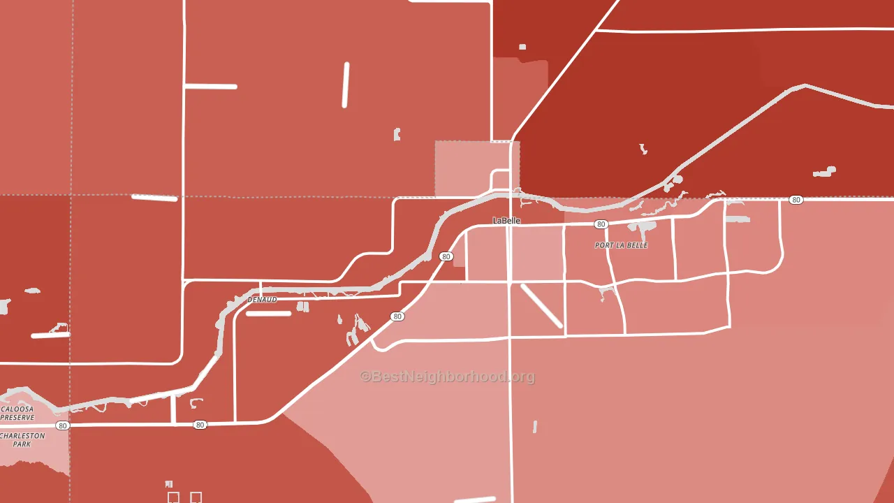 Labelle, FL block-group political-lean map