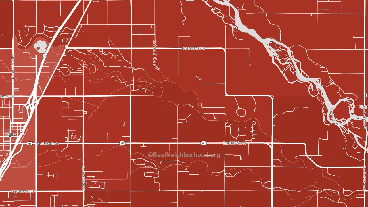 Labelle, ID block-group political-lean map