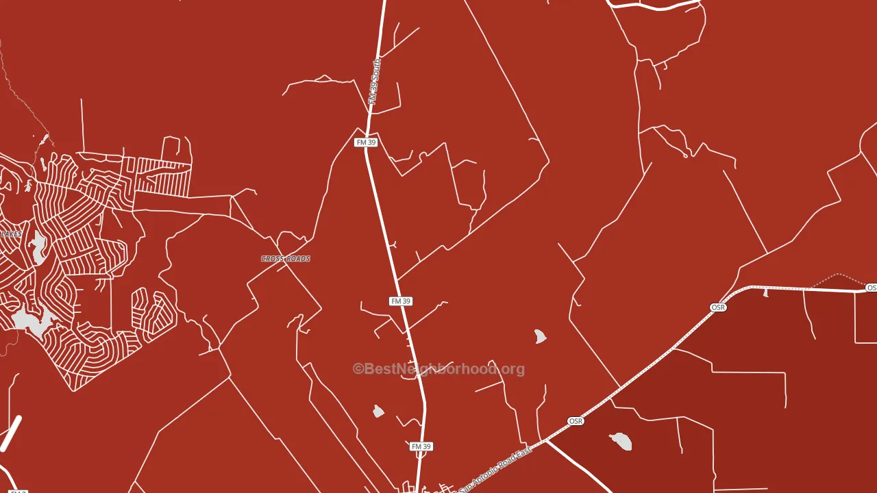 Laceola, TX block-group political-lean map