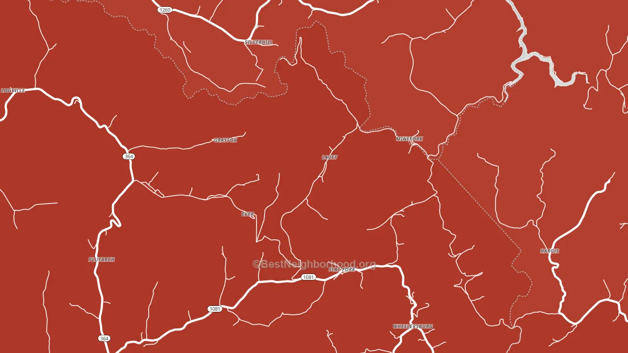 Lacey, KY block-group political-lean map