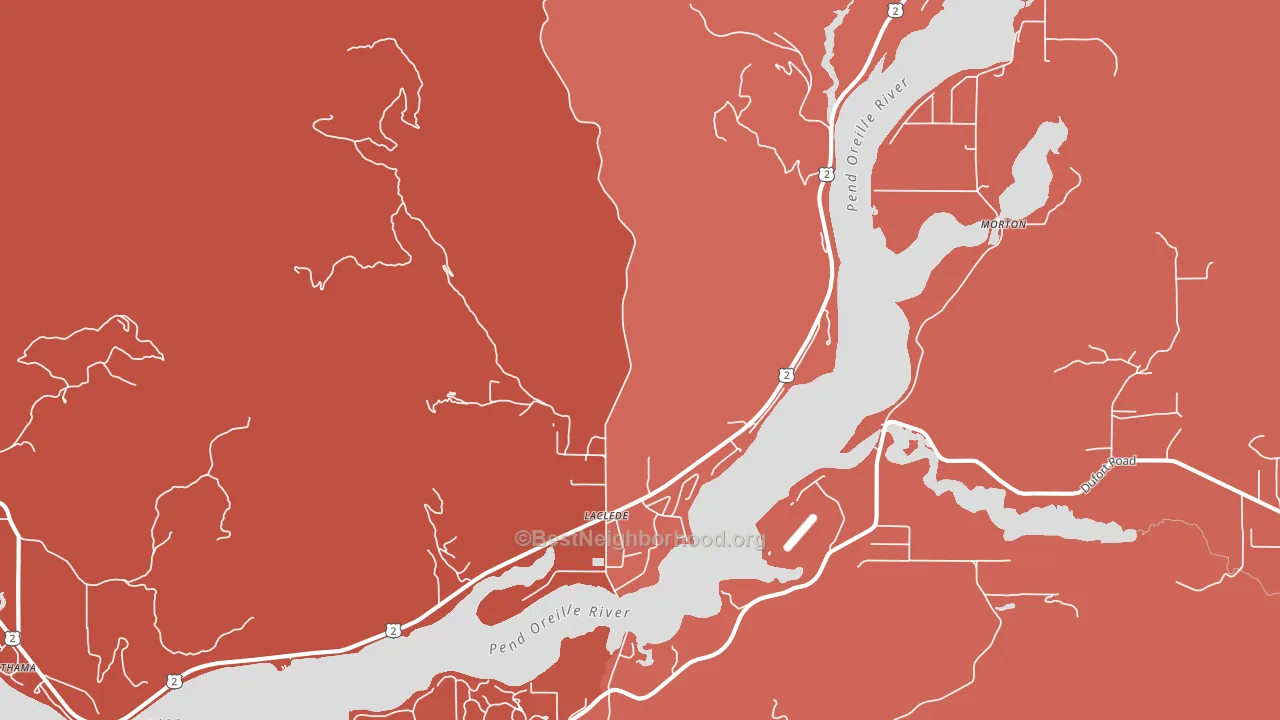 Laclede, ID block-group political-lean map