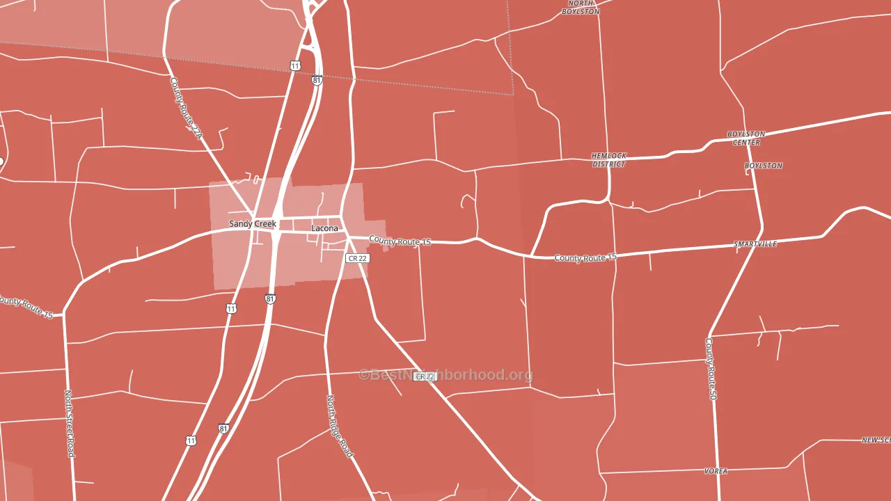 Lacona, NY block-group political-lean map